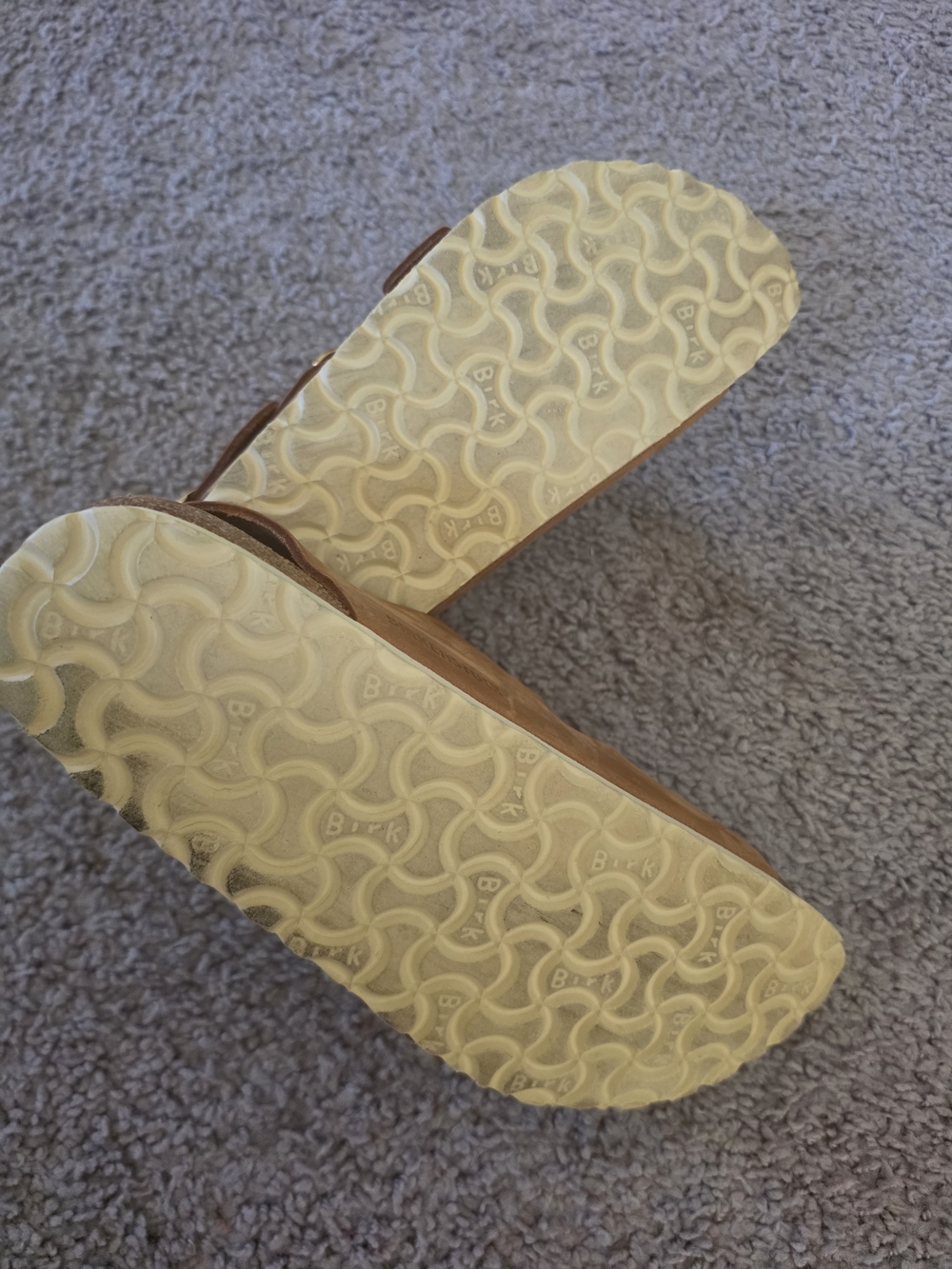 Birkenstock Brown Leather Double-Buckle Sandals - Picture 3 of 4